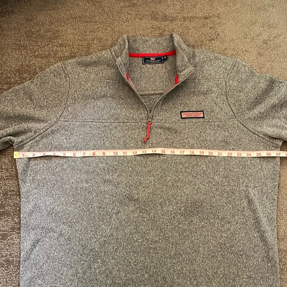 Vineyard Vine Men’s Grey Sweater Quarter Zip Pullover Size XL - Picture 5 of 8